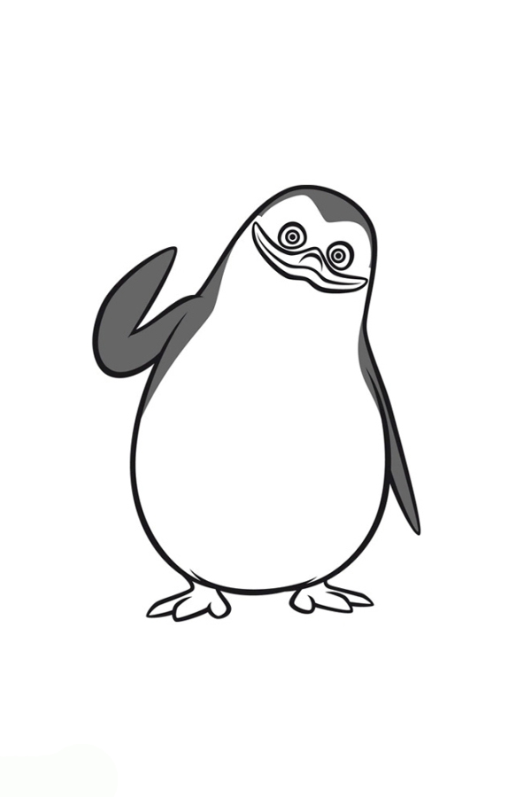 Ausmalbilder für Kinder Pinguin 10